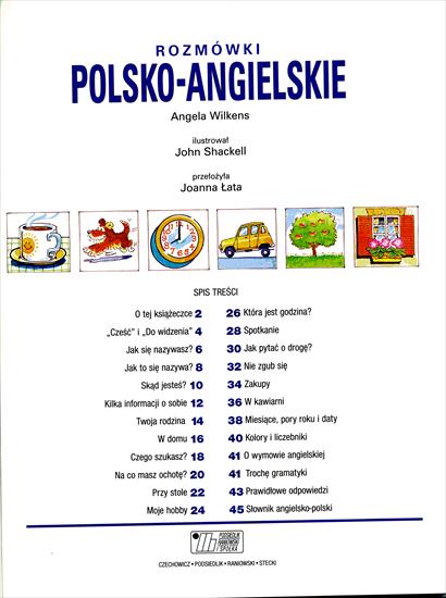 Rozmówki pol-angielskie dla dzieci - Spis treści.bmp