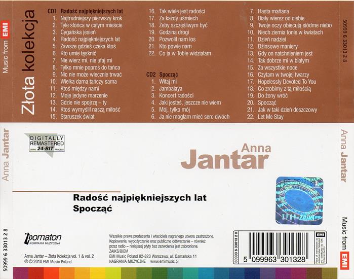 Anna Jantar - CD2OK - Anna Jantar-Radość Najpękniejszych LatSpocząć-Złota Kolekcjaback.jpg