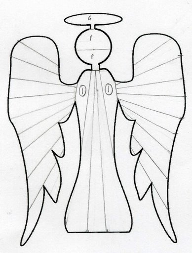 Iris folding szablony - Angel pattern w.jpg